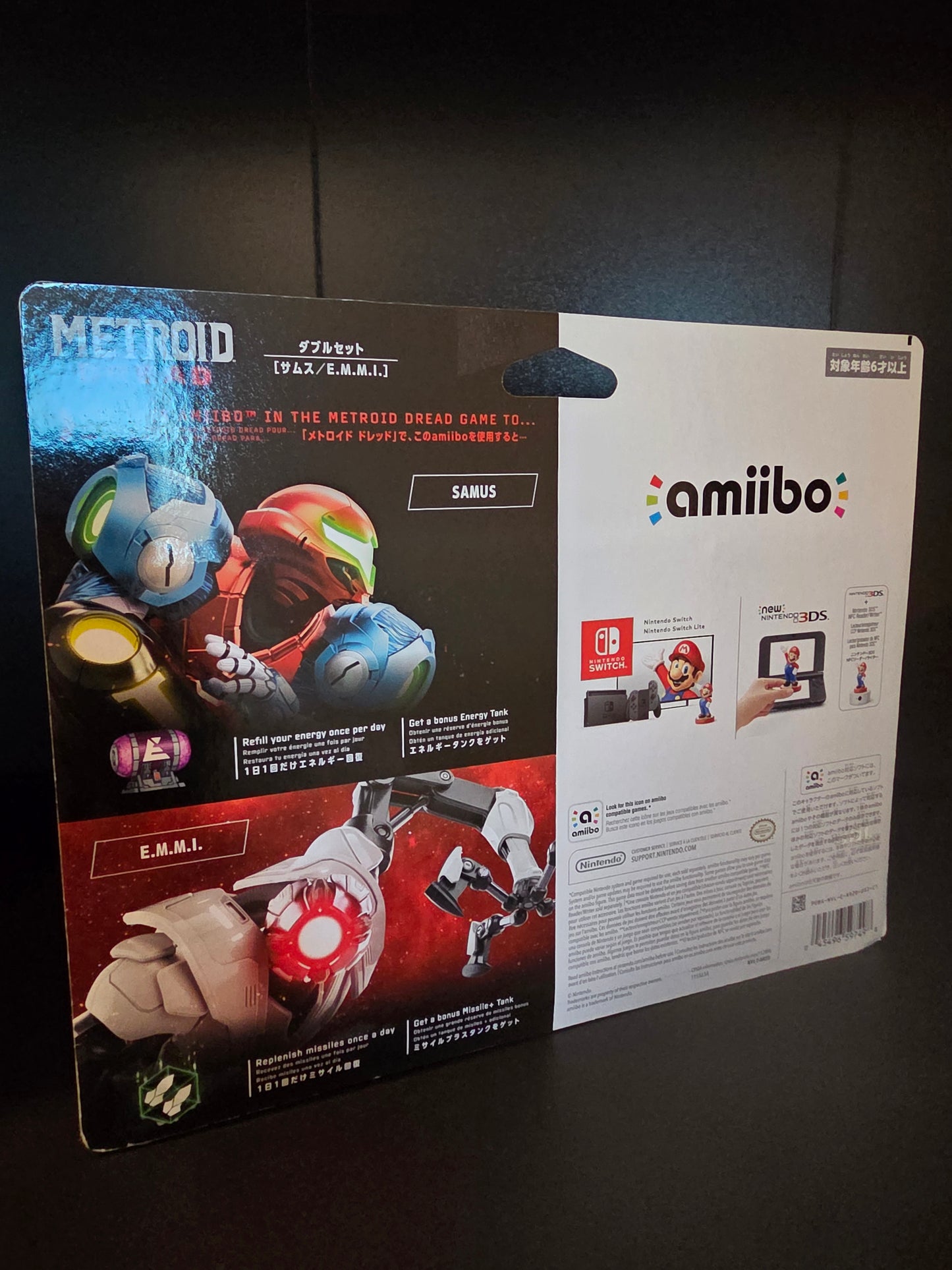 New Unopened Nintendo amiibo Metroid Dread -Samus and E.M.M.I. Figures (2 Pack)