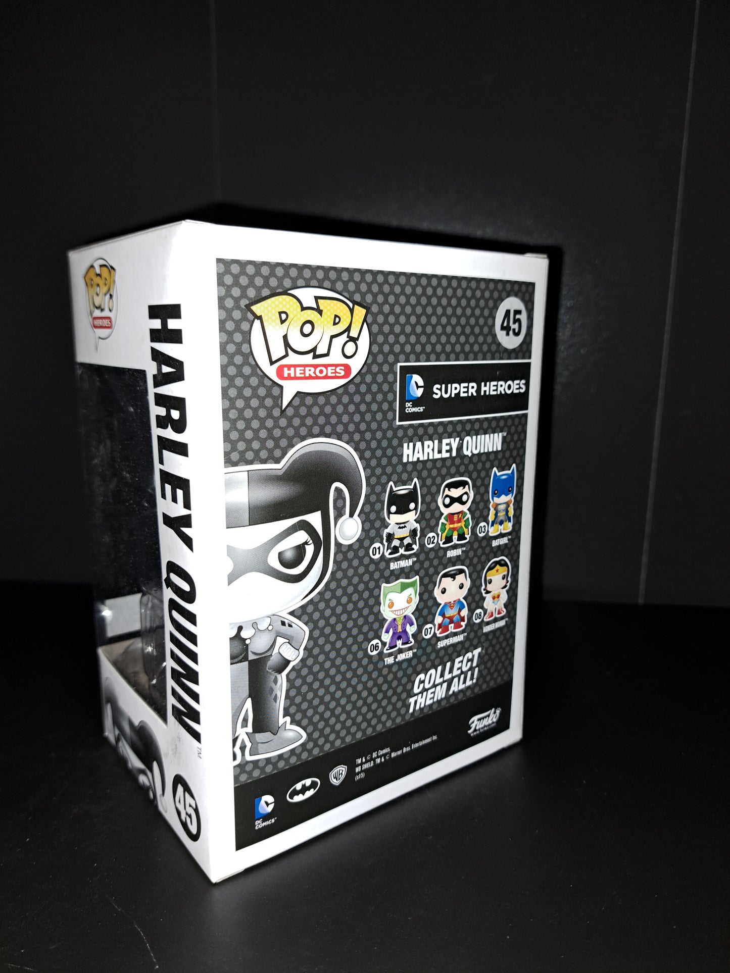 Funko Pop! Heroes Vinyl- Harley Quinn Black/White Hot Topic Exclusive #45