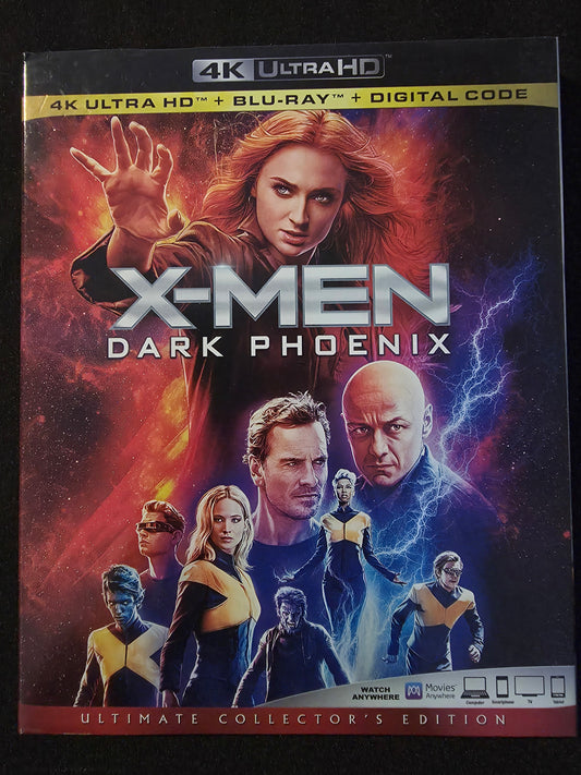 X Men Dark Phoenix 4K Ultra HD Blu Ray w Slipcover ultimate collectors edition