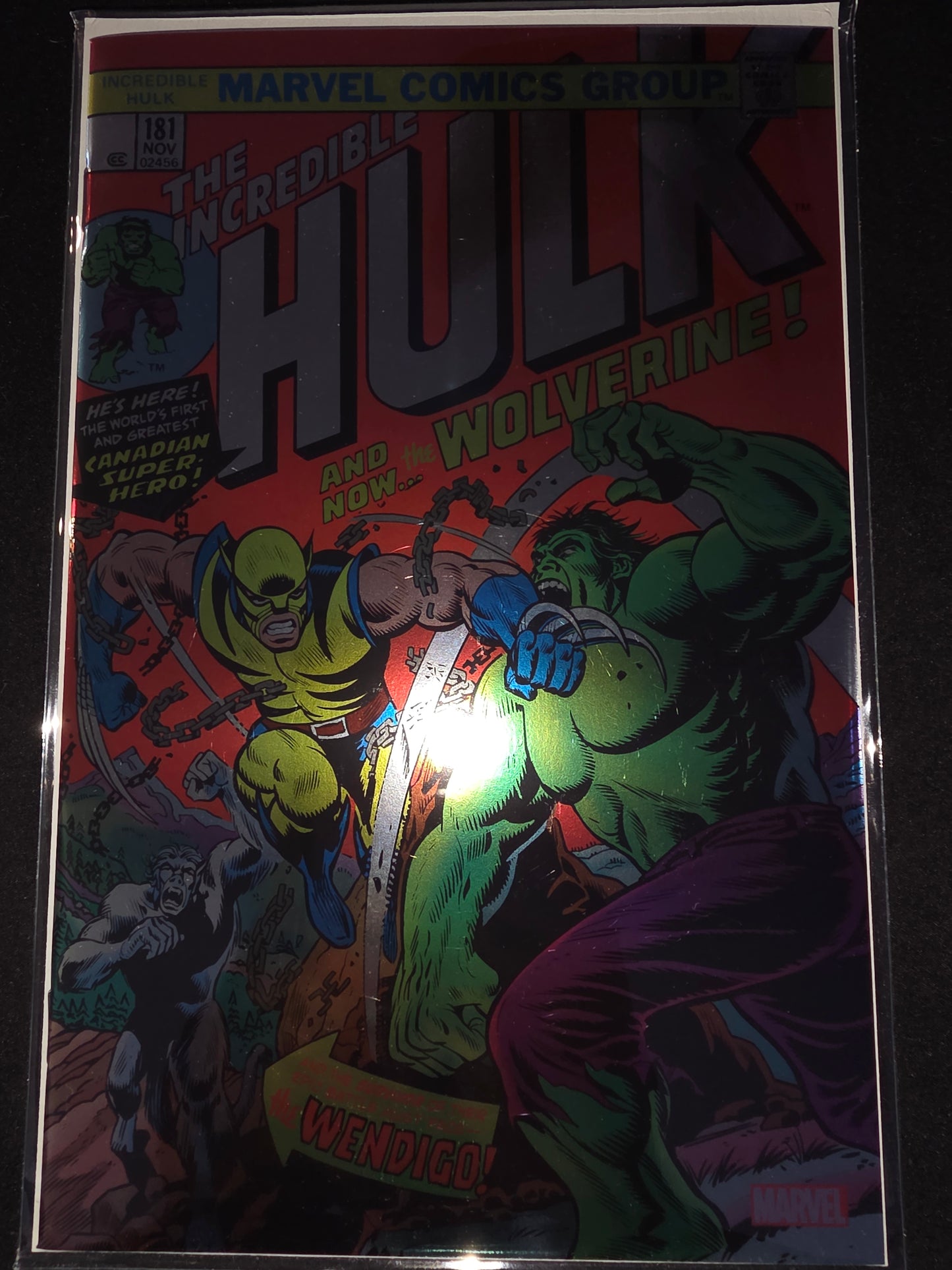 INCREDIBLE HULK 181 FOIL FACSIMILE EDITION MARVEL COMICS 2023