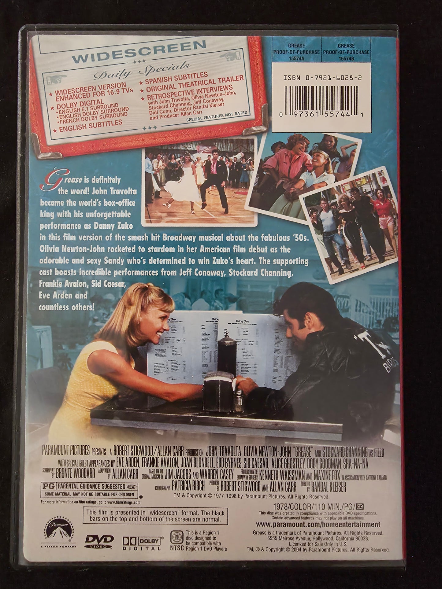 Grease (DVD Widescreen)John Travolta Olivia Newton John Avalon Cease