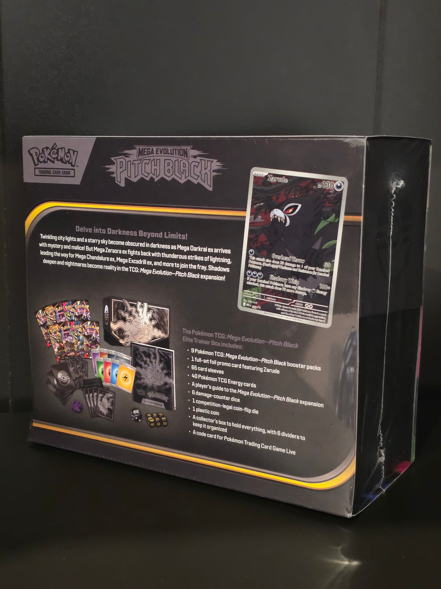 Pokémon Mega Evolution—Pitch Black Elite Trainer Box w/ Booster & Promo 2025