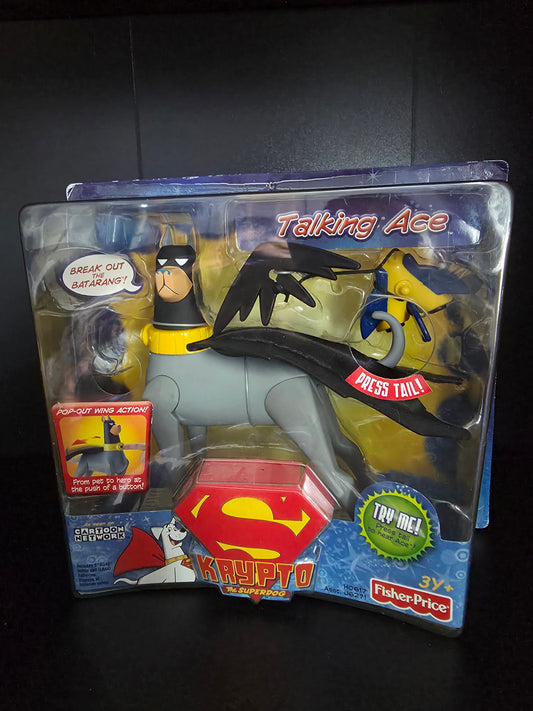 Talking Ace the Bat Hound RARE pop out wings, Batpack & Batarang 2005 New NRFB