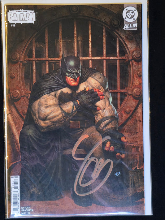 Absolute Batman #19 Olivetti 1:25 Ratio Variant SIGNED BY Scott Snyder W/COA