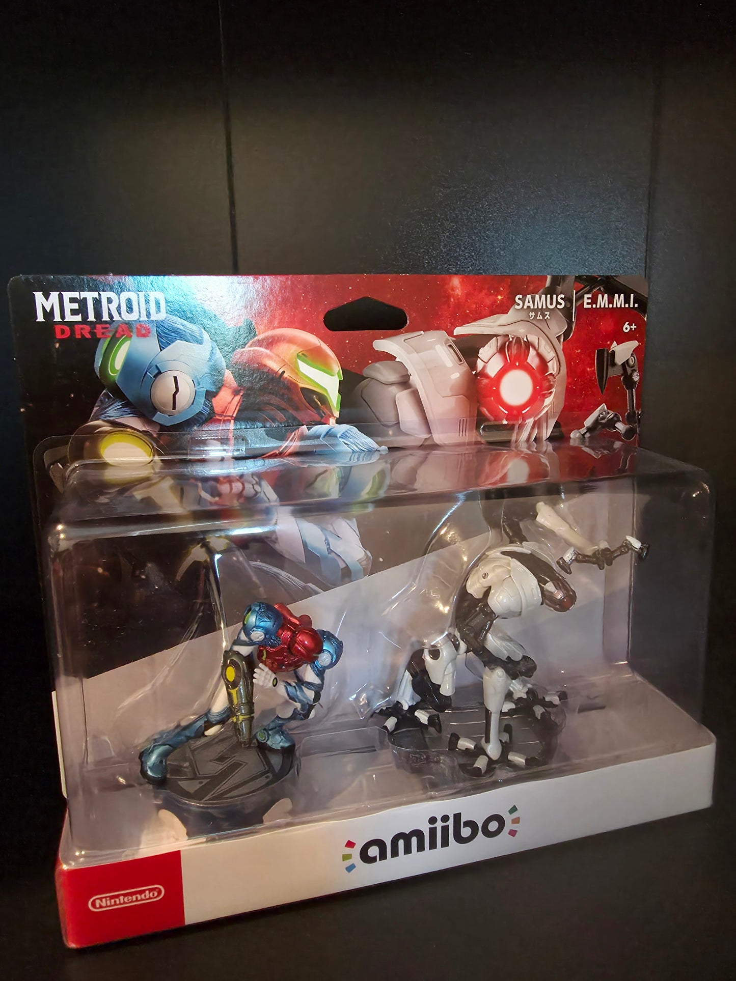 New Unopened Nintendo amiibo Metroid Dread -Samus and E.M.M.I. Figures (2 Pack)