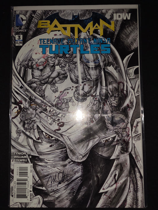 2016 DC Comics Batman/TMNT #3 2nd Printing  Signed by Freddie Williams no COA