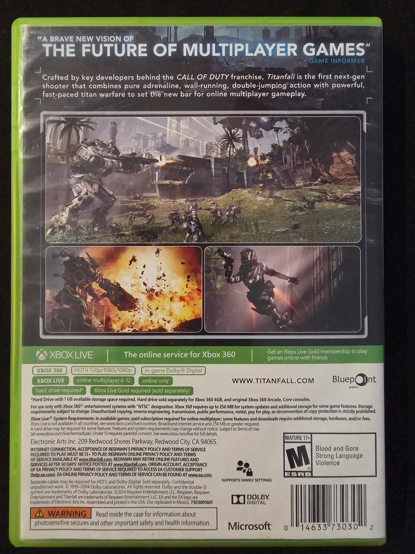 Titanfall (Microsoft Xbox 360, 2014) CIB