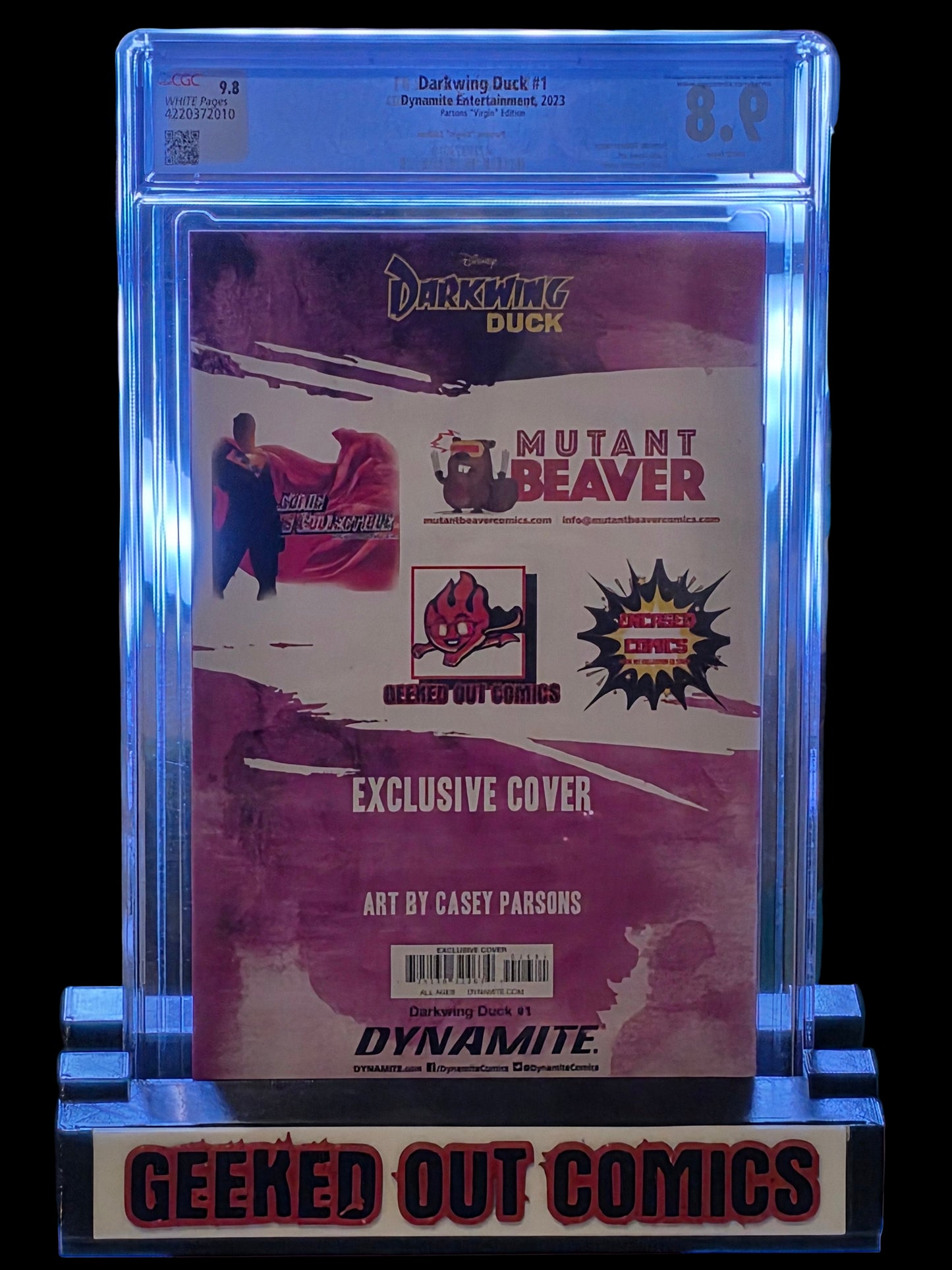 Darkwing Duck #1 Casey Parsons CGC 9.8 exclusive cover Dynamite 2023