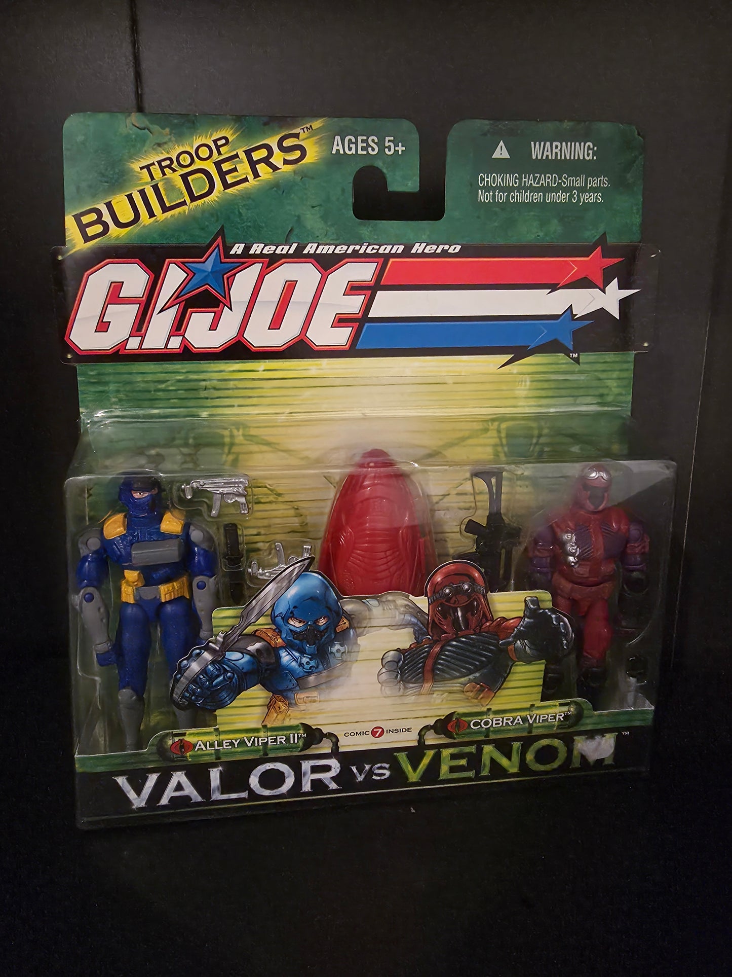 G.I.JOE VALOR vs VENOM Troop Builders Hasbro 2003 Alley Viper II & Cobra Viper