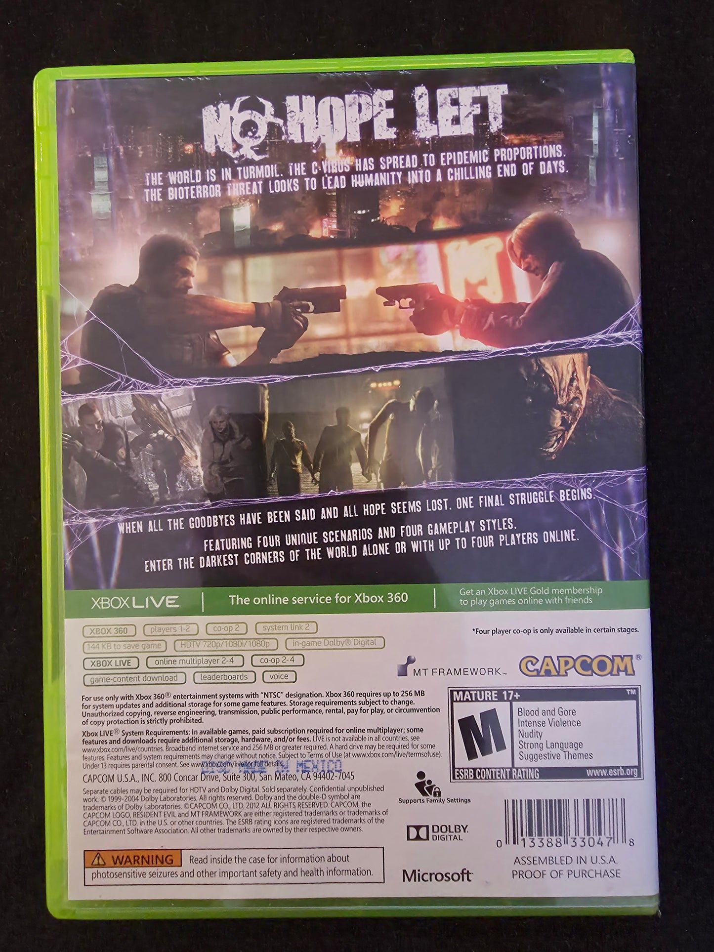 Resident Evil 6 (Microsoft Xbox 360, 2012) Capcom CIB