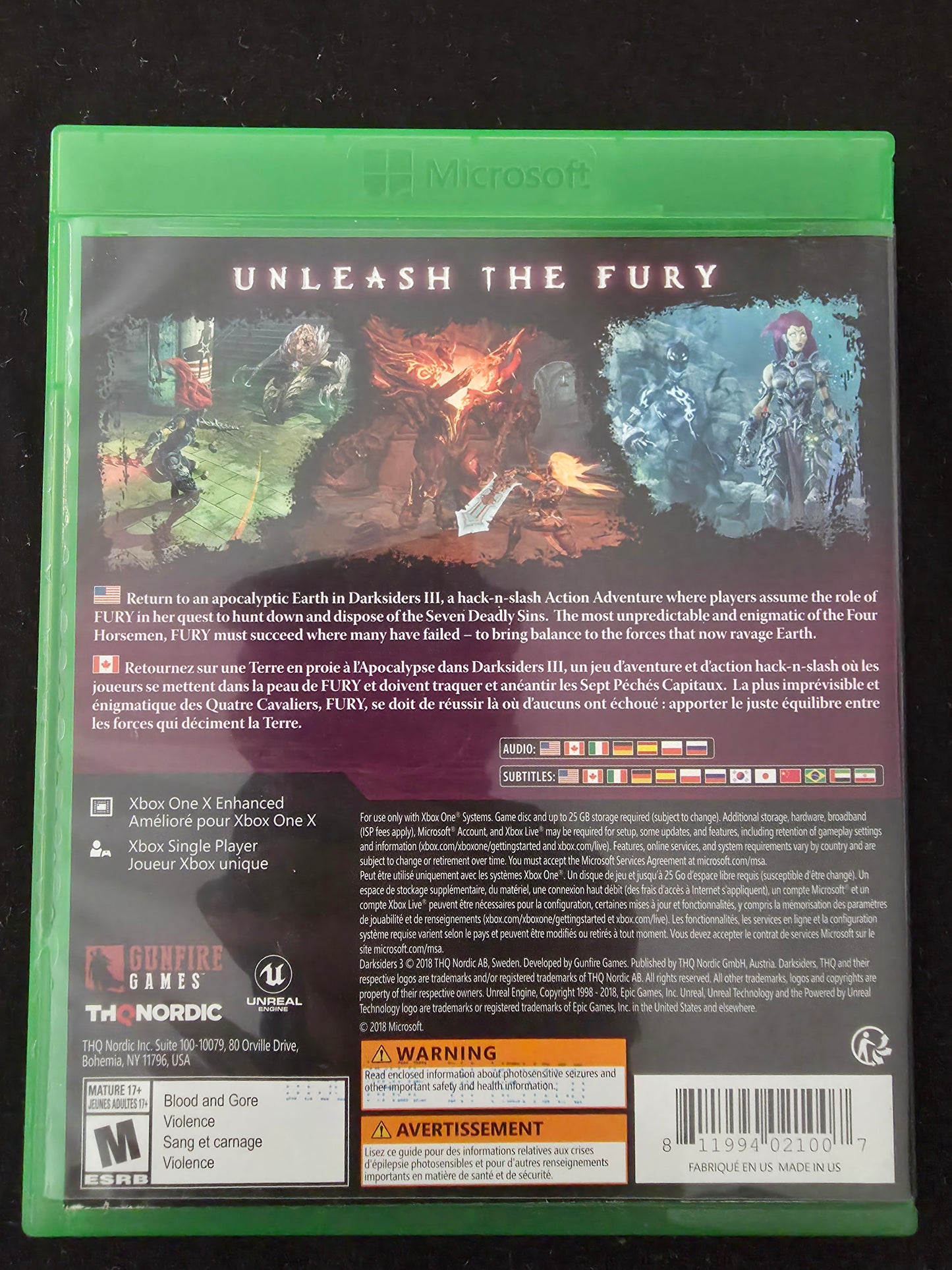 Darksiders III (Microsoft Xbox One, 2018)