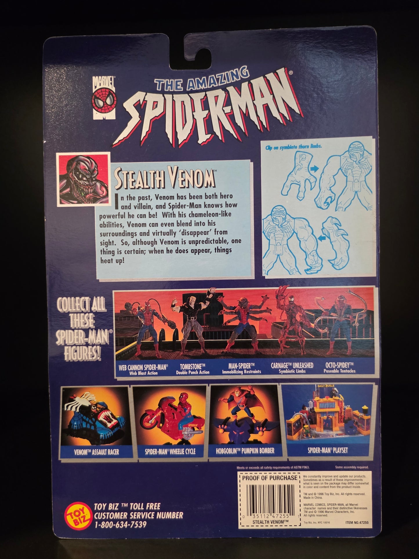 Marvel Amazing Spider-Man Stealth Venom Sneak Attack Symbiote Clear Version NIP