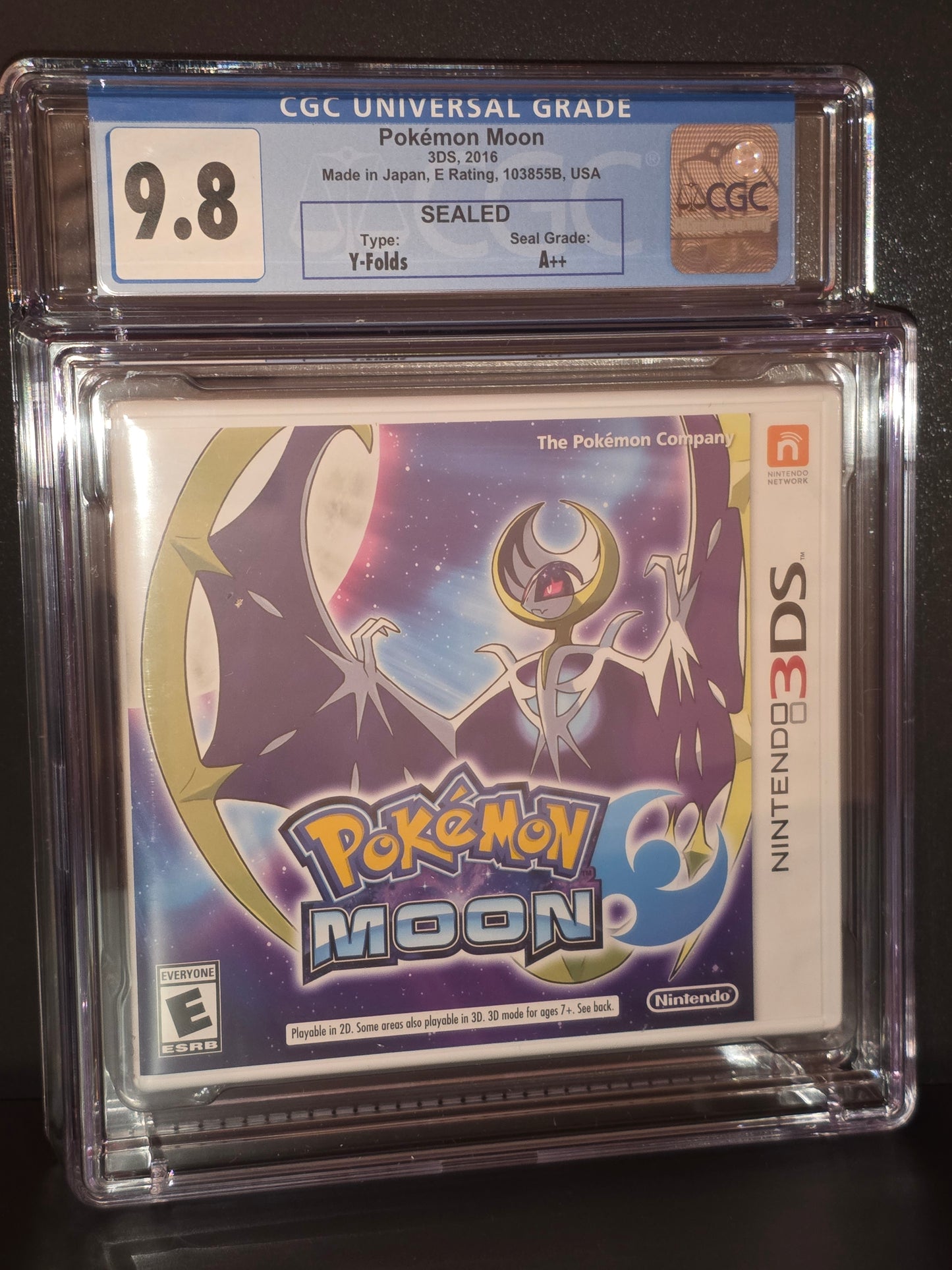 Pokemon Moon Nintendo 3DS CGC 9.8 A++ Sealed Y-Fold 2016 USA Case Fresh