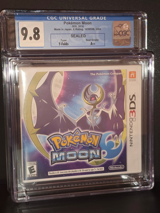 Pokemon Moon Nintendo 3DS CGC 9.8 A++ Sealed Y-Fold 2016 USA Case Fresh