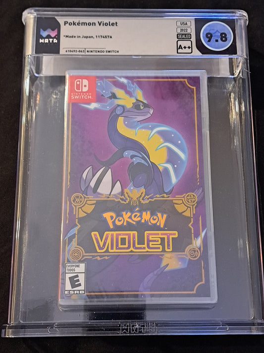 Pokemon Violet Nintendo Switch Sealed Game WATA Graded 9.8 A++ 1st Print 117457A