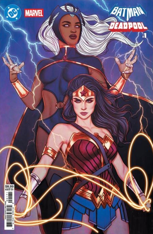 DC MARVEL BATMAN DEADPOOL #1 (ONE SHOT) JENNY FRISON WONDER WOMAN STORM CARD STOCK VAR