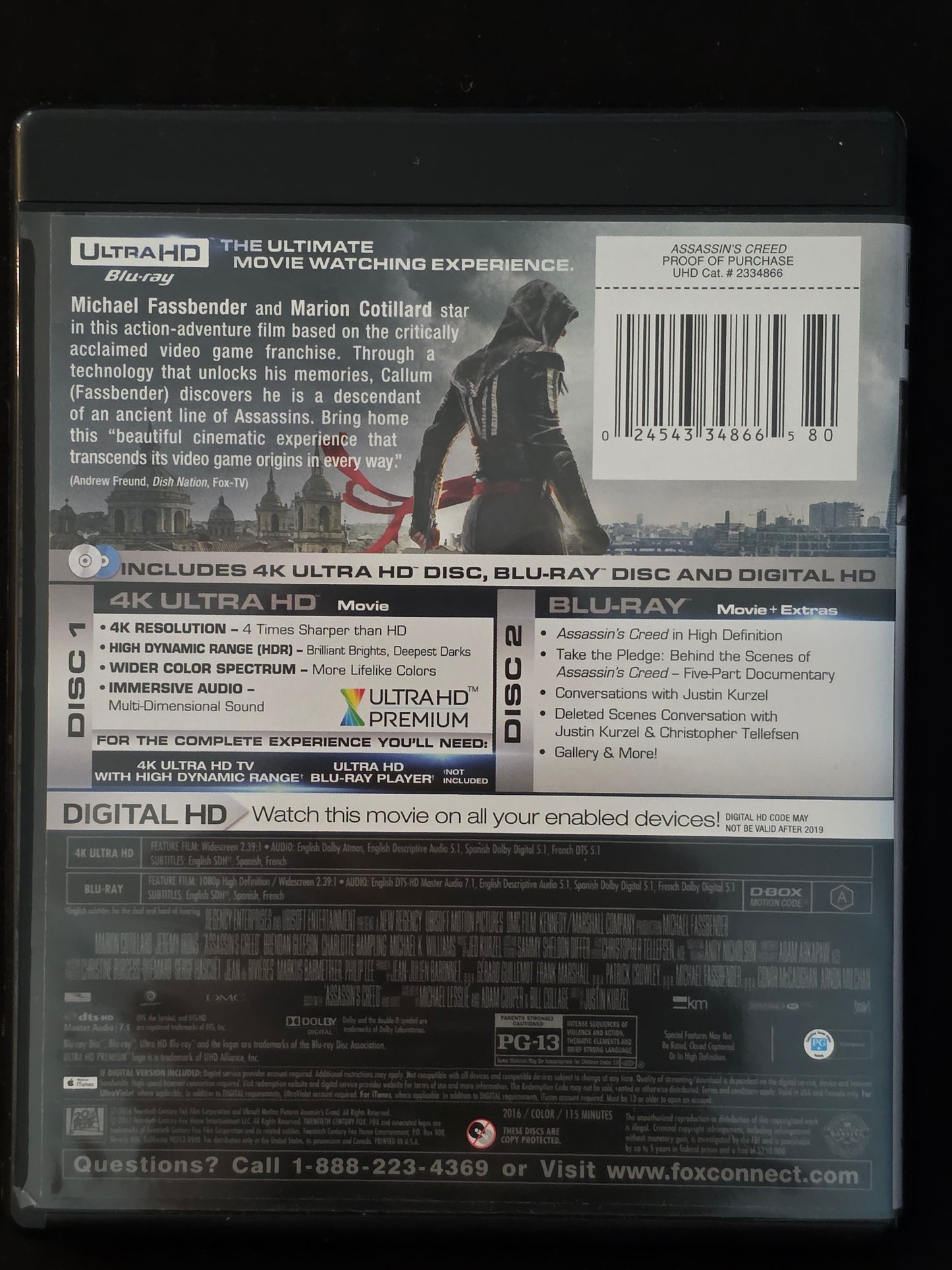 Assassin's Creed [4K UHD] [Blu-ray], DVD 4K