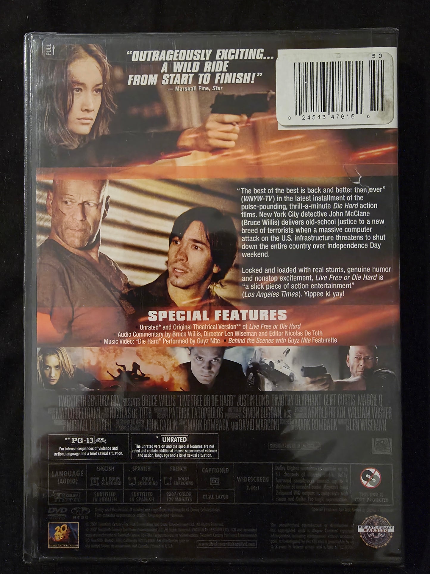 Live Free or Die Hard (DVD, 2007) Factory Sealed