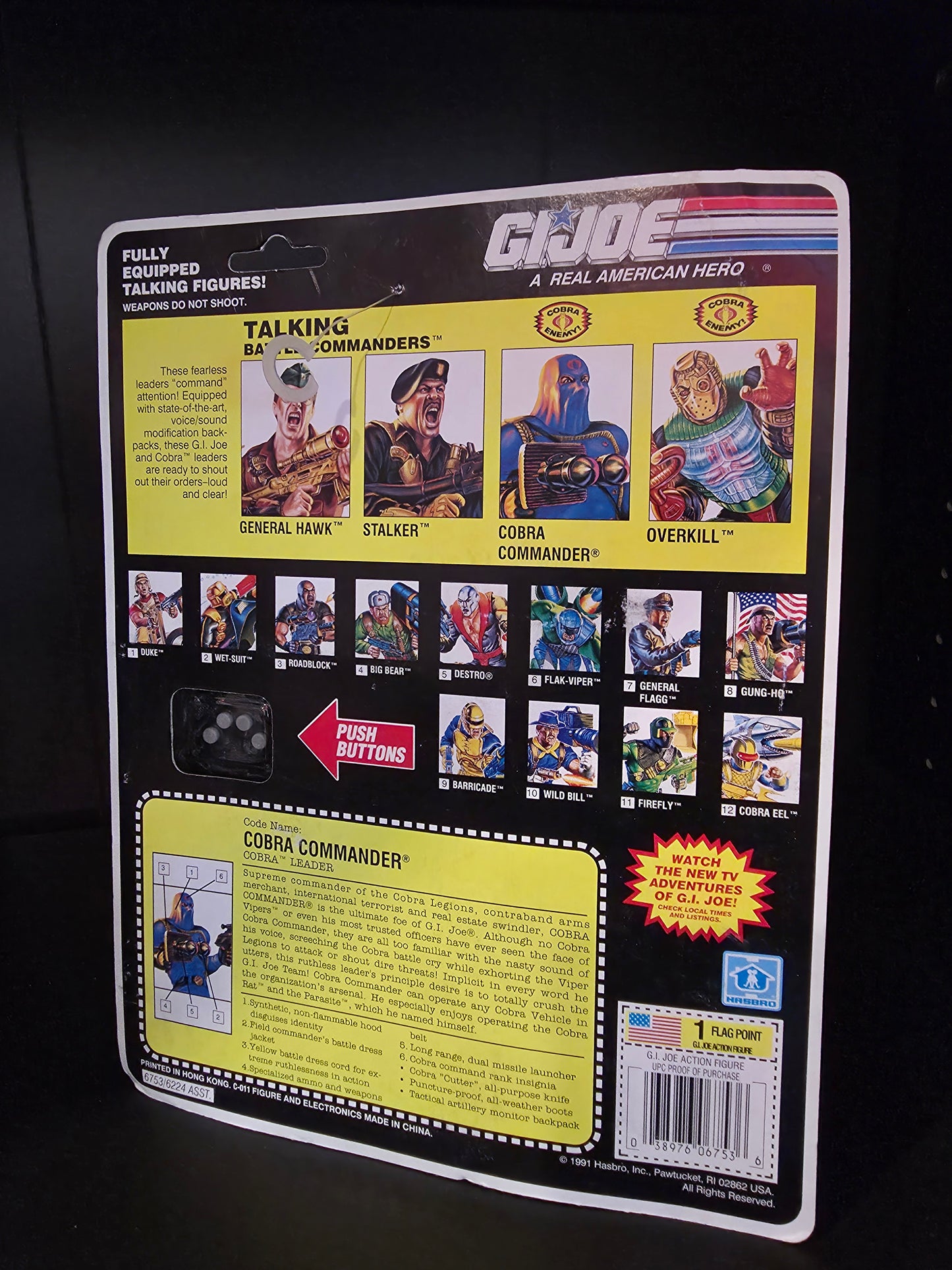 1991 Hasbro G.I. Joe Cobra Commander - Talking Battle Commanders SEALED RARE