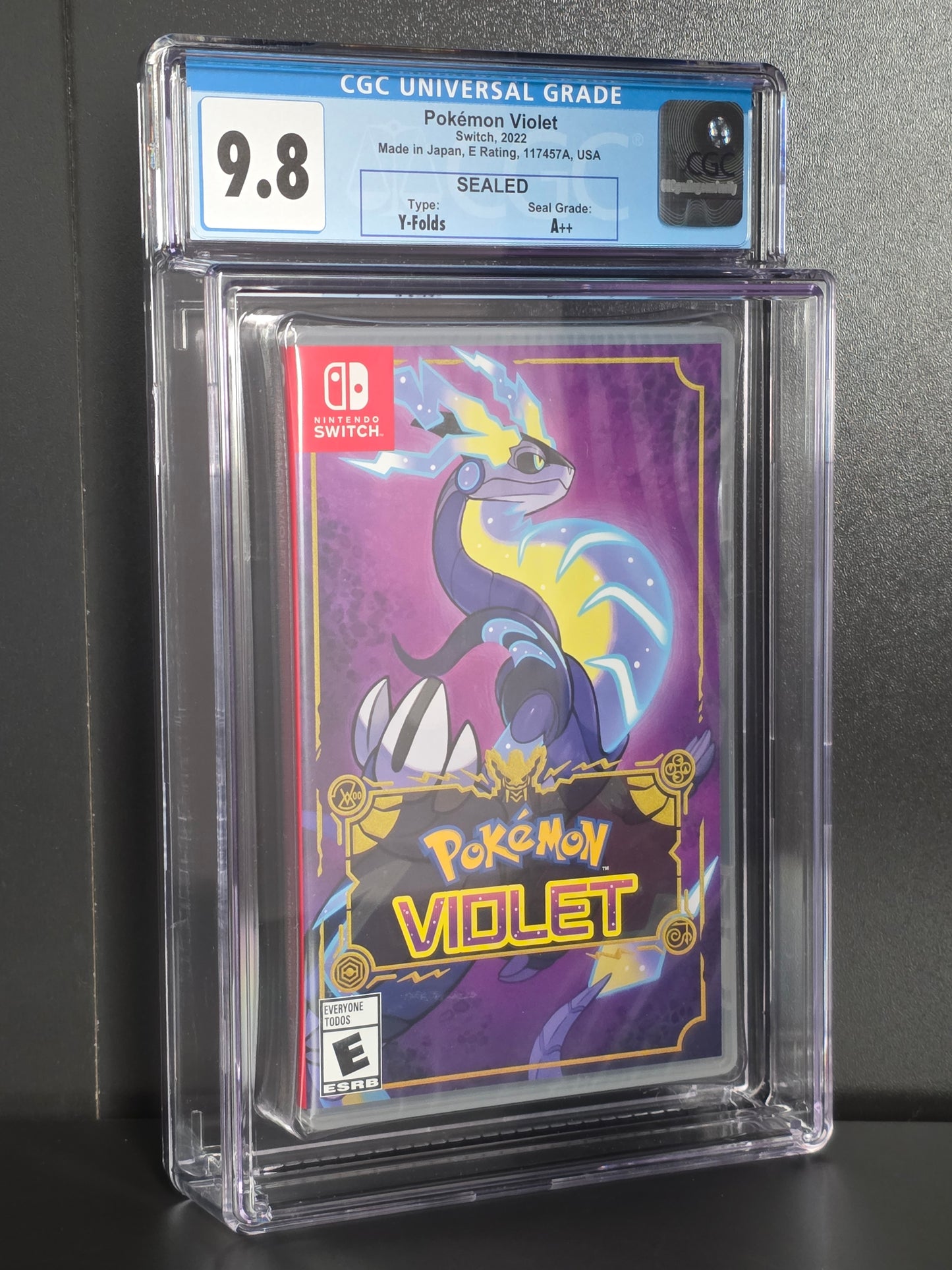 CGC Graded 9.8 A++ Pokemon Violet Nintendo Switch
