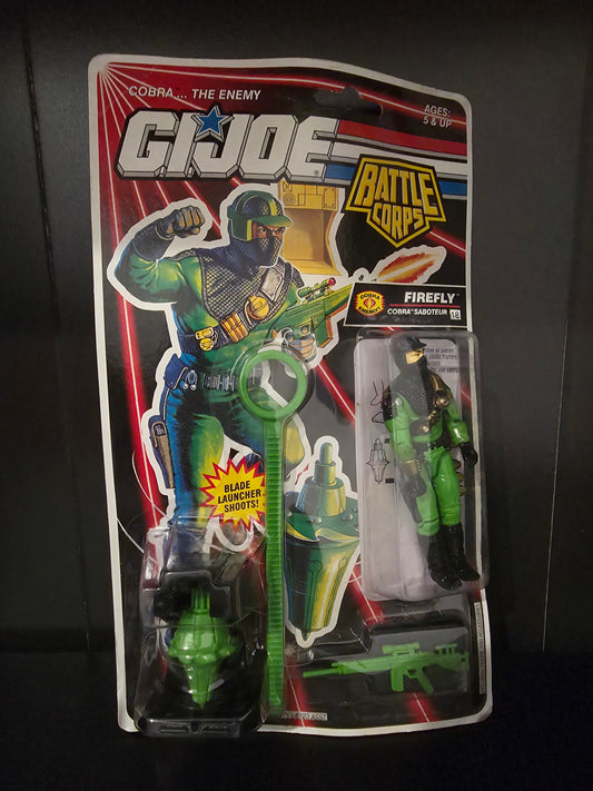 GI Joe 1992 Hasbro "FIREFLY" Battle Corps Action Figure in Blister Pack