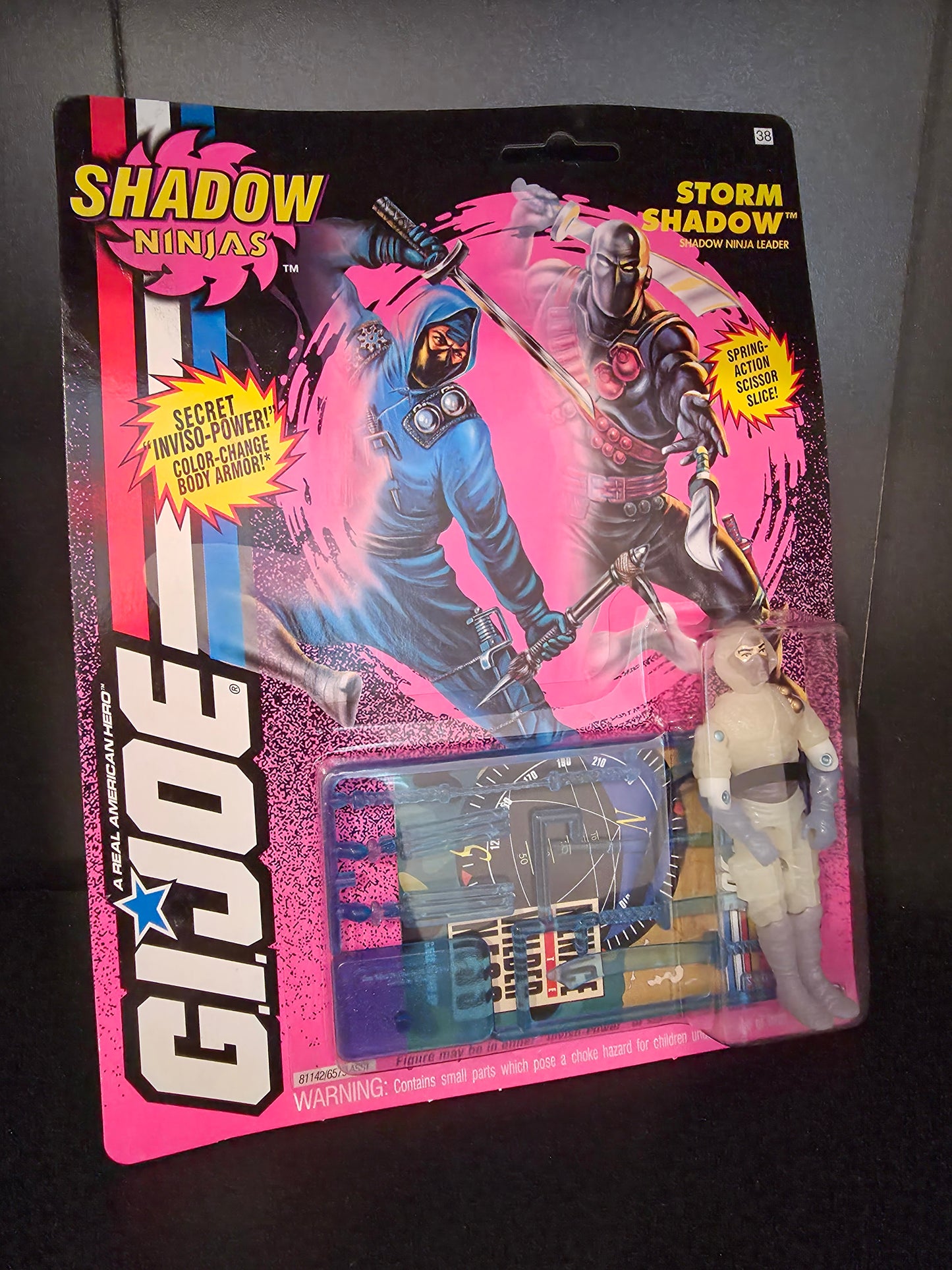 Hasbro GI joe Shadow Ninjas Storm Shadow Figure 1993 MOC Sealed