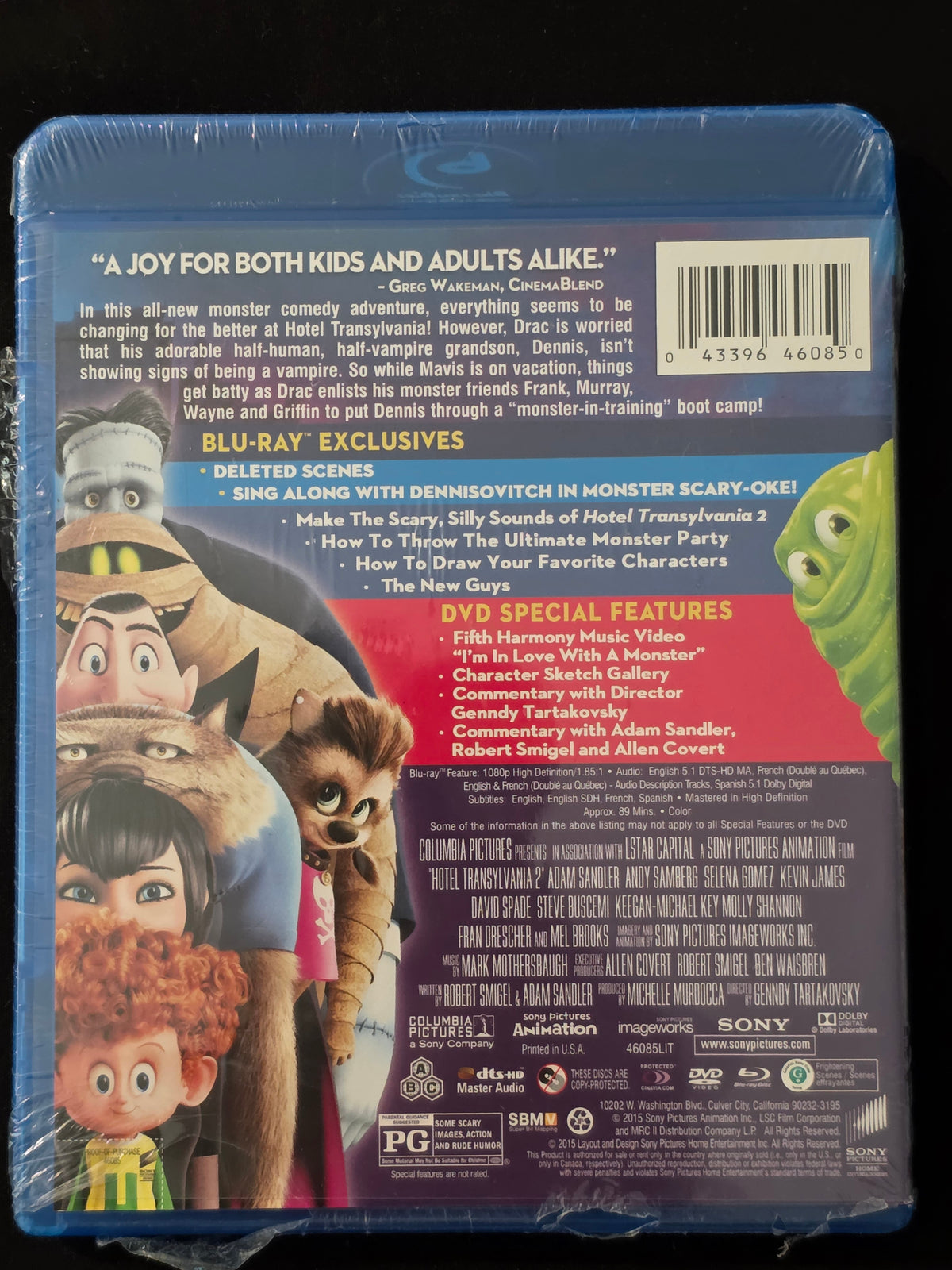 Hotel Transylvania 2 (Blu-ray, 2015) Brand New & Sealed