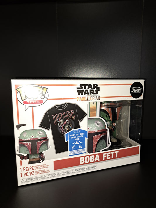 Funko Pop Tees Star Wars The Mandalorian Boba Fett Size XL Tee Shirt t-shirt