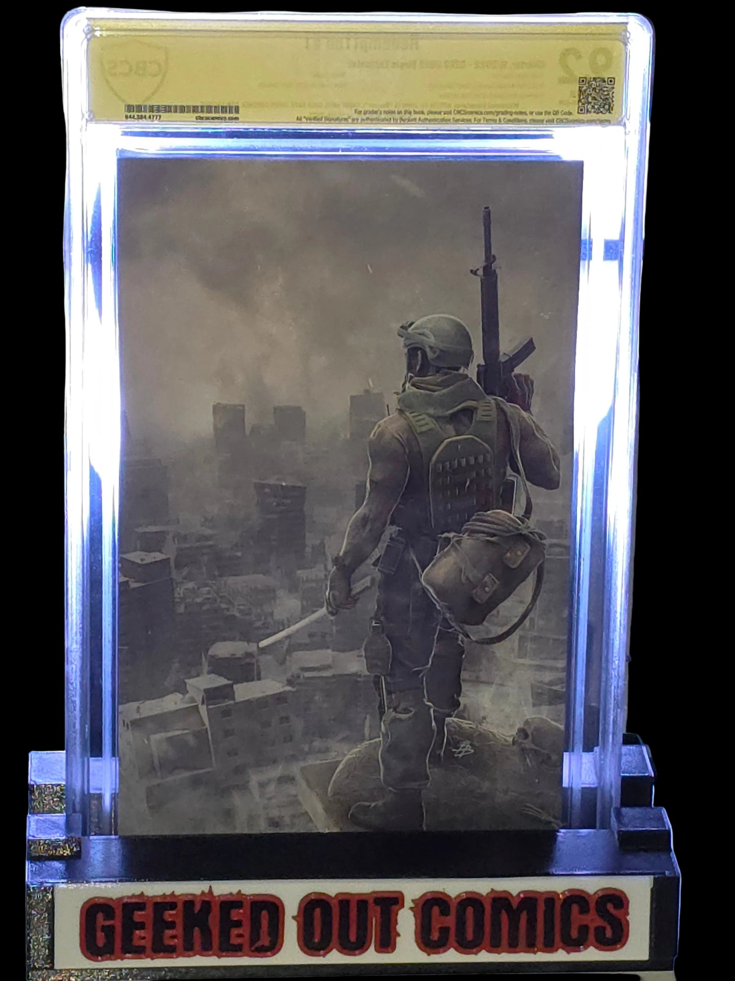 Austin St. John’s Redempt1on #1 Bjorn Barends Virgin Variant Comic CBCS 9.2 signed by Austin St John (Red Ranger), Chris Hays,Cole Hays,David Sanchez, Ken Salinas,Mclain McGuire. 12/28/22