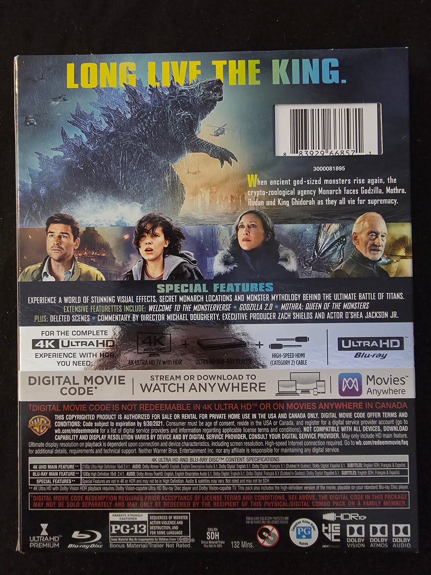 Godzilla: King of the Monsters (4K Ultra UHD Blu-ray Slipcover