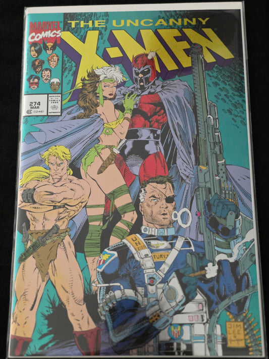 Uncanny X-Men #274 Retailer Exclusive Facsimile Trade Foil Variant Jim Lee first cover  appearance of Savage Land