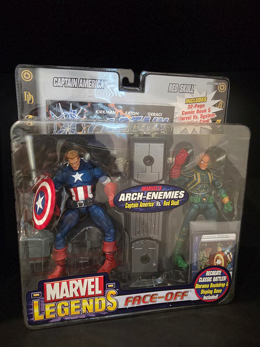 2006 TOYBIZ MARVEL LEGENDS FACE-OFF CAPTAIN AMERICA RED SKULL ACTION FIGURE NEW