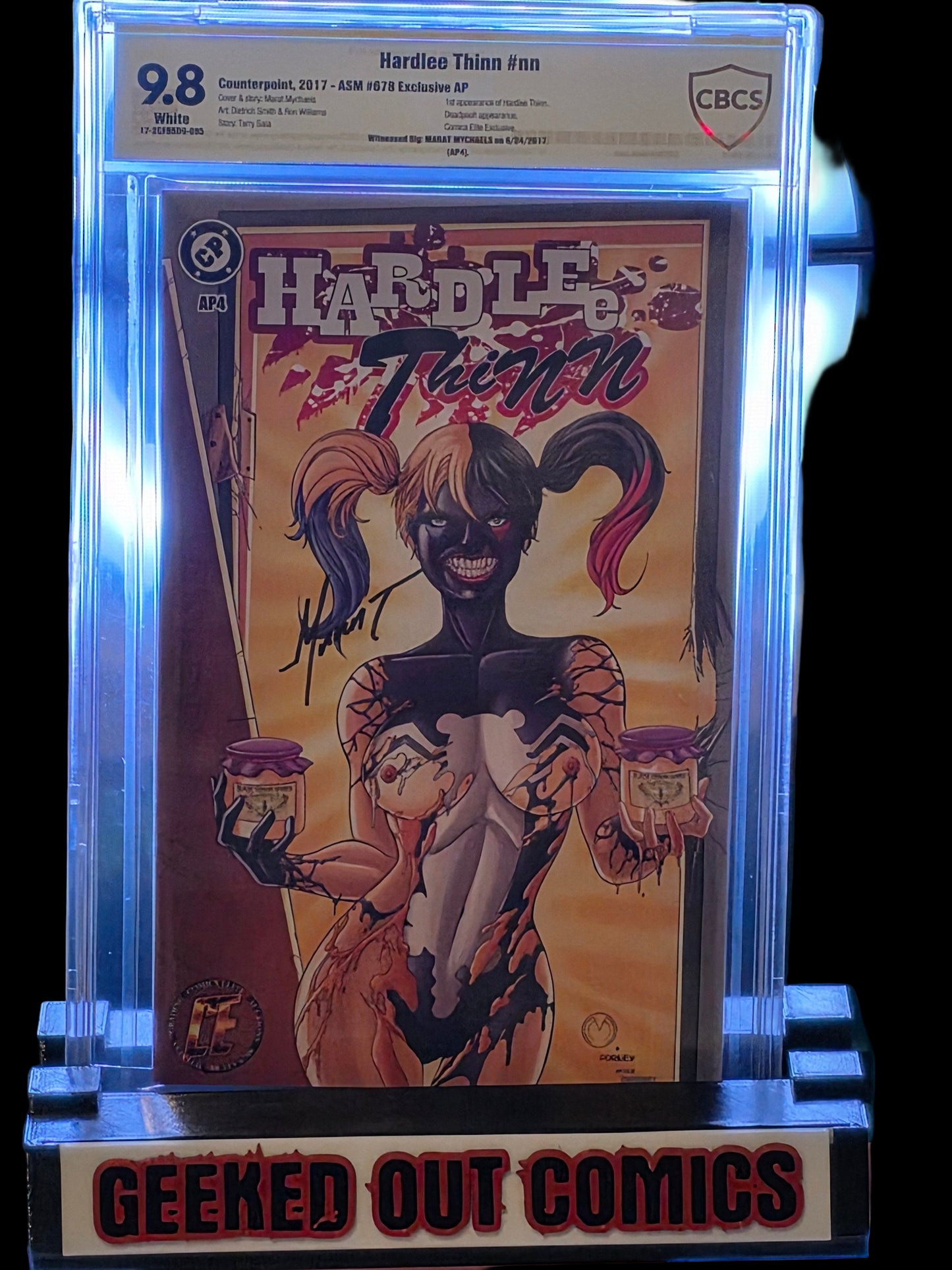 Hardlee Thinn CBCS 9.8 signed by Marat Mychaels ASM #678 homage 1st app of Hardlee Thinn limited edition
