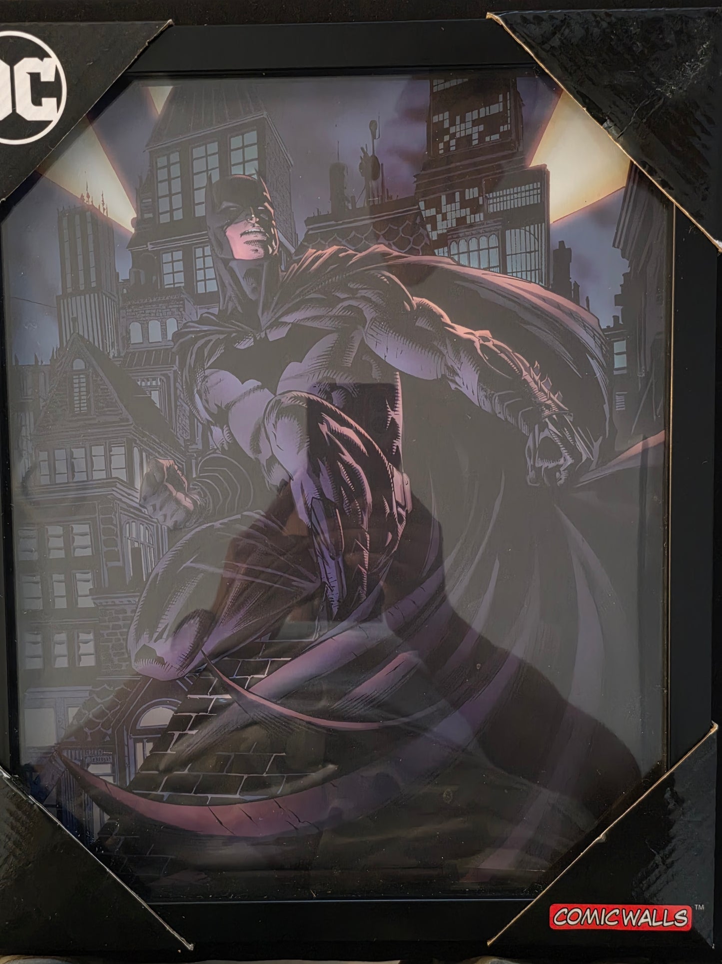 Framed 3D BATMAN picture 12” X 15” Gotham City DC Comics Pop Creations