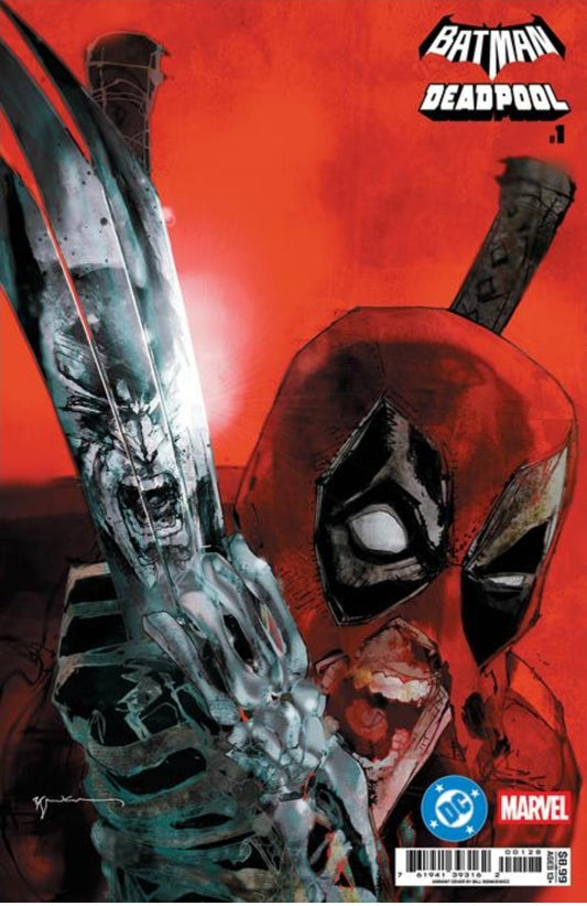 DC MARVEL BATMAN DEADPOOL #1 (ONE SHOT)  BILL SIENKIEWICZ INCREDIBLE HULK 340 HOMAGE CARD STOCK VAR