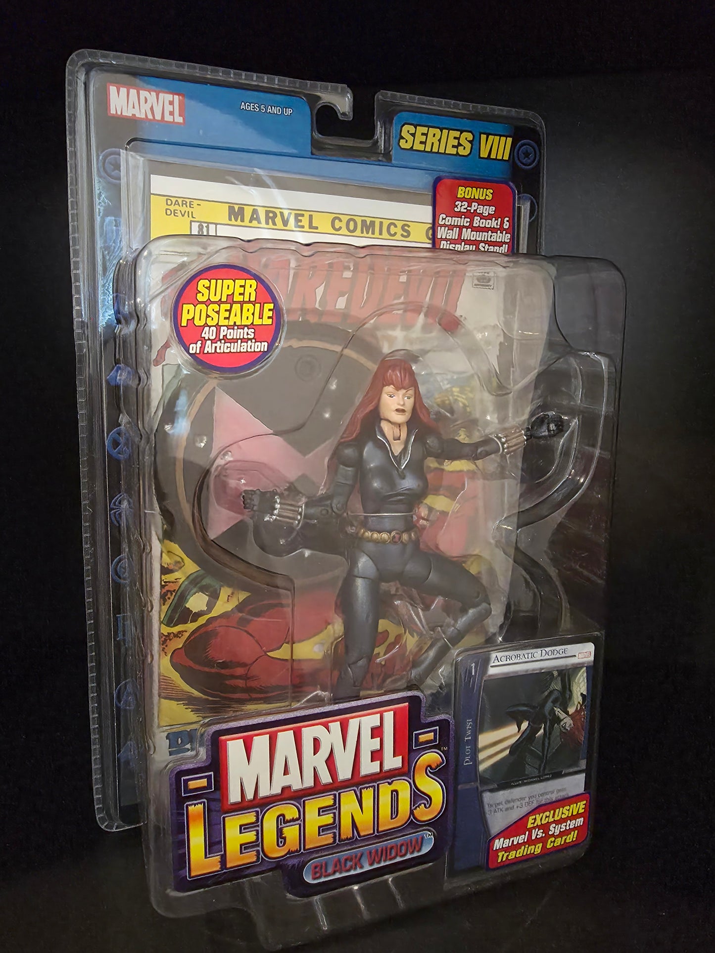 Marvel Legends Series VIII Black Widow Action Figure Sealed ToyBiz 2004 Red Hair