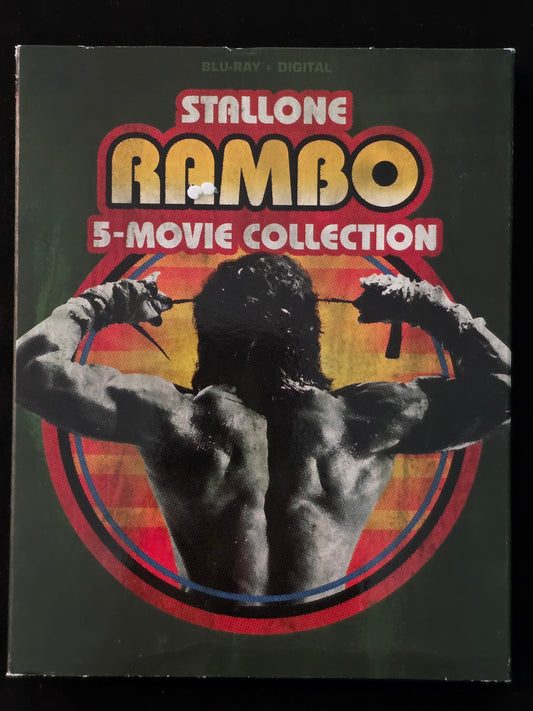 Sylvester Stallone: Rambo 5-Film Collection (Blu-ray,) W~RARE SLIP!