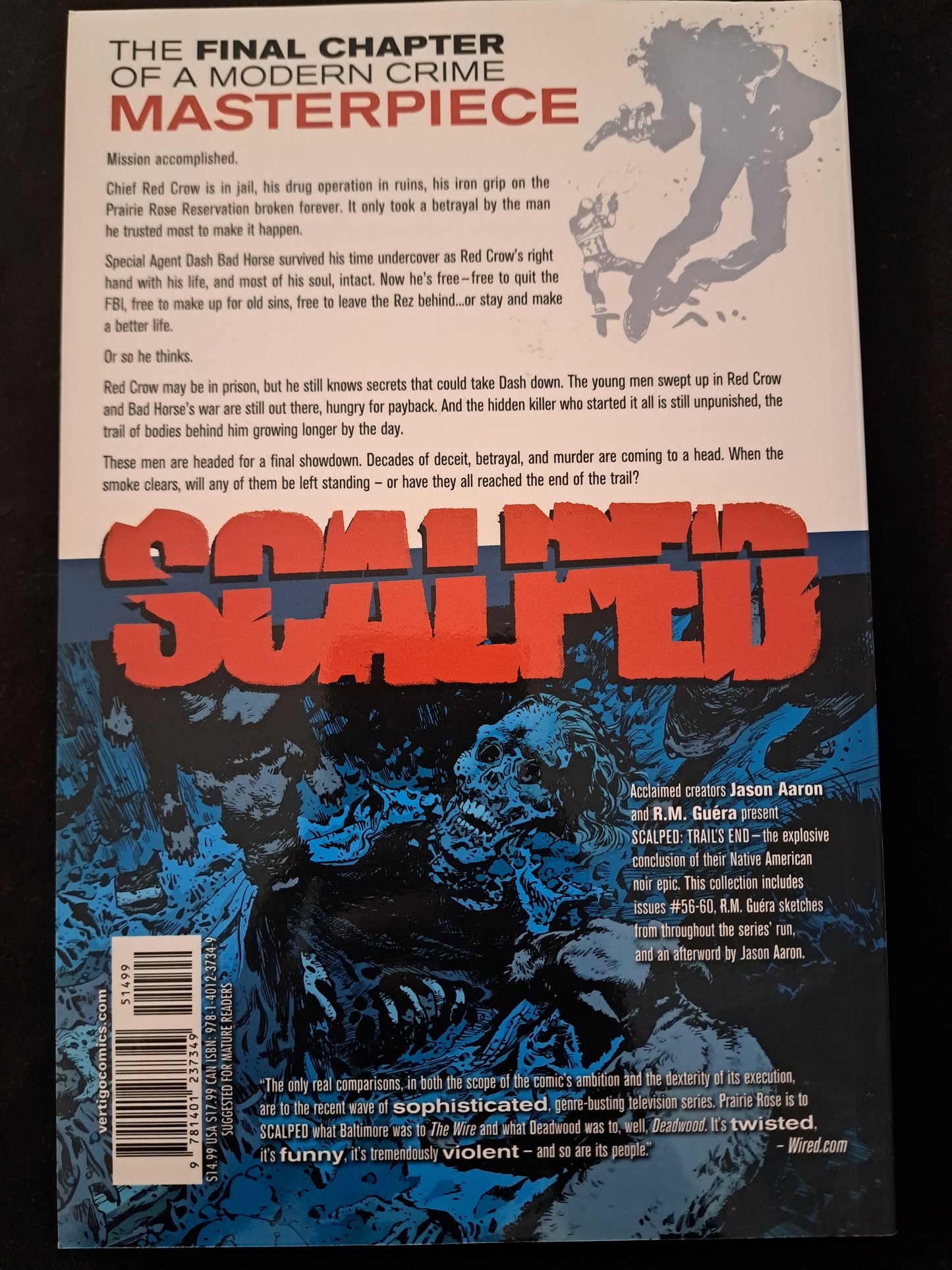 Scalped 10 Trail's End DC Vertio TPB Jason Aaron R.M. Guera