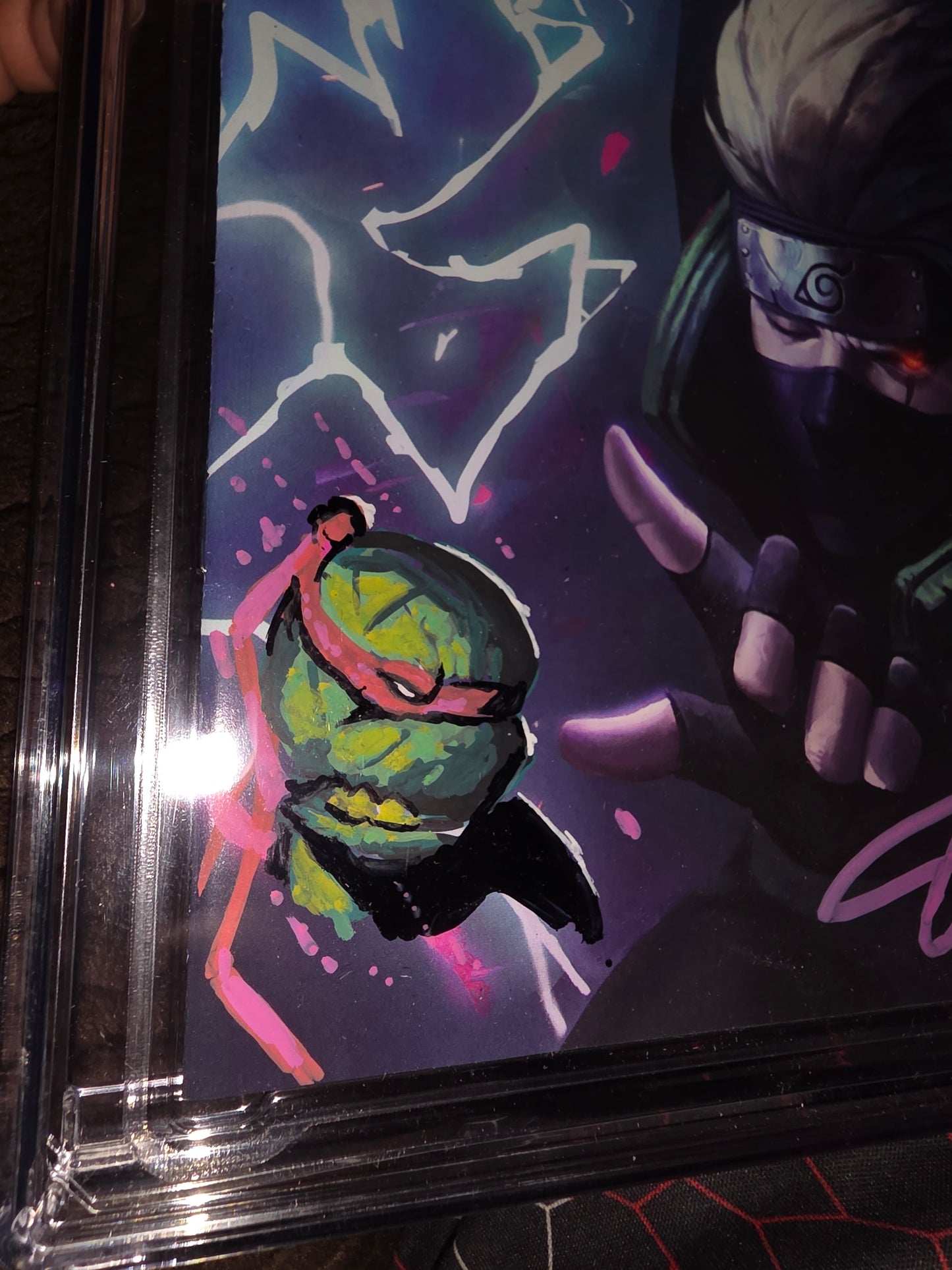 Teenage Mutant Ninja Turtles/Naruto #1 CGC 9.8 Aaron Bartling Virgin Cover Signed and Sketched by Aaron Bartling Geeked Out Comics exclusive IDW Publishing