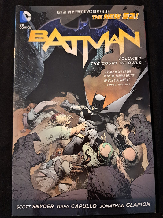 Batman Vol. 1 The Court of Owls The New 52 DC Comics 2012 Paperback Scott Snyder