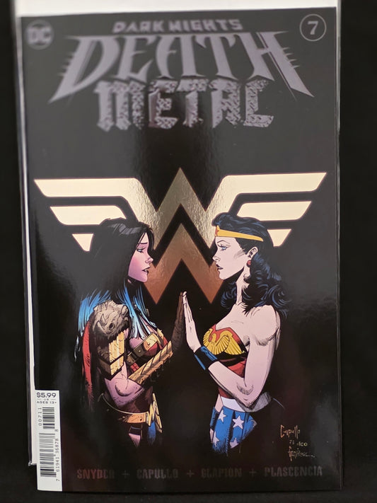 Dark Nights Death Metal 7 Embossed Foil - KEY 1st Yara Flor + Next Batman - Capullo Snyder