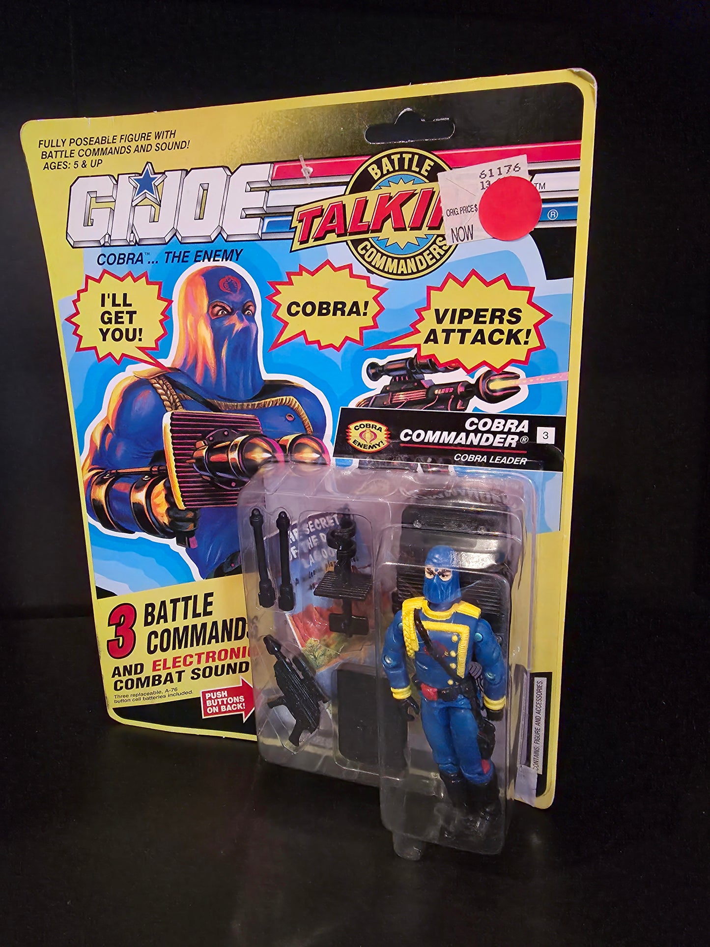 1991 Hasbro G.I. Joe Cobra Commander - Talking Battle Commanders SEALED RARE