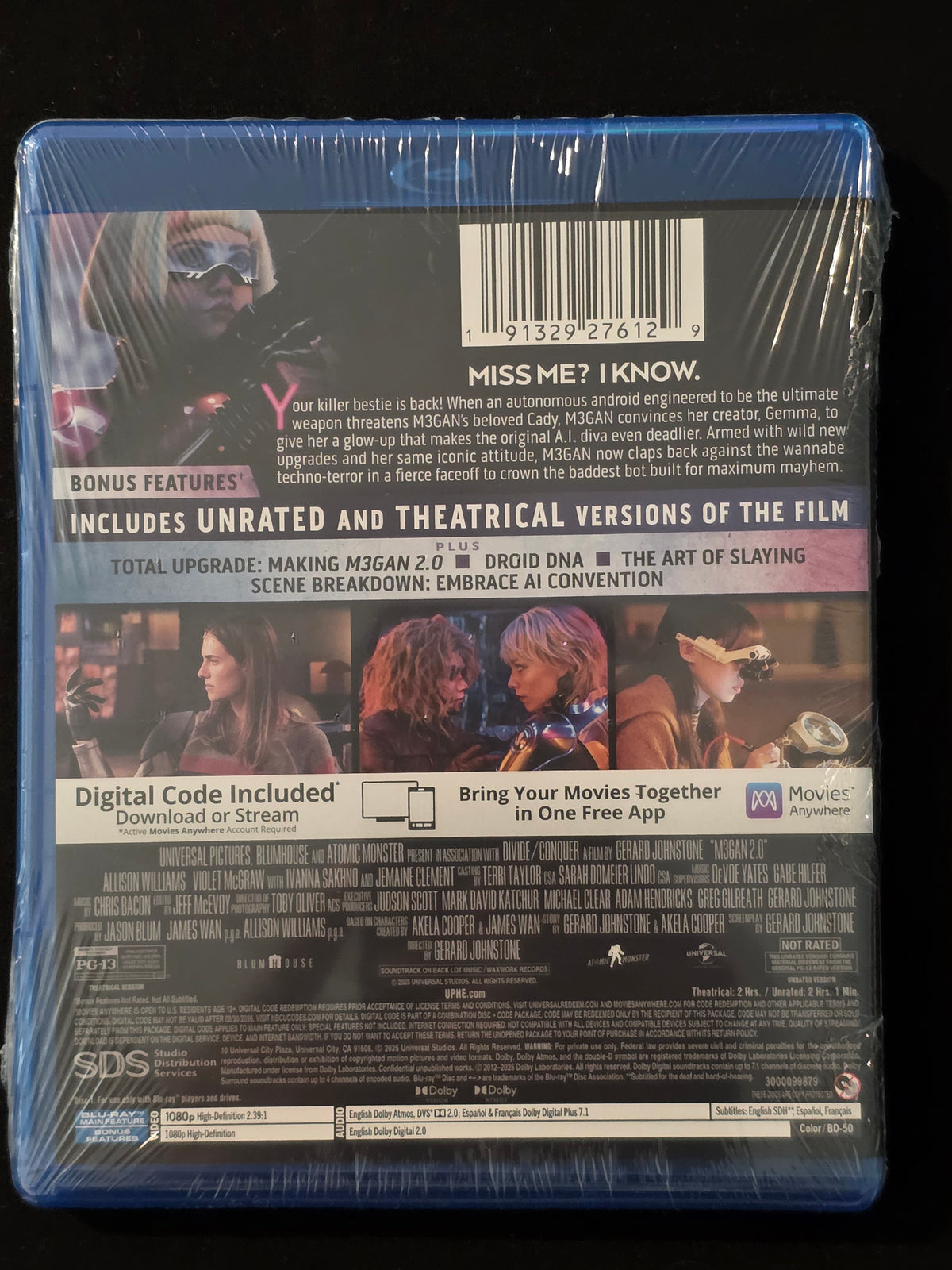 M3GAN 2.0 - Unrated Edition Blu-ray + Digital Blu-ray NEW