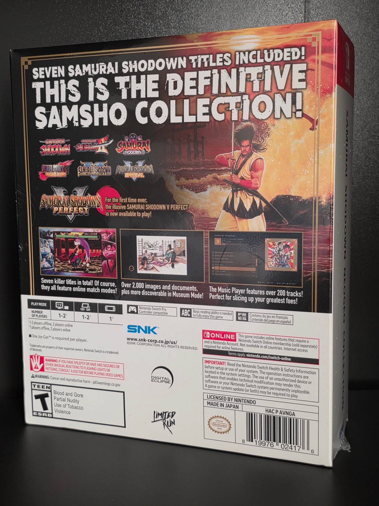 Samurai Shodown NeoGeo Collection (Switch) Limited Run Game Complete - Collectors Edition