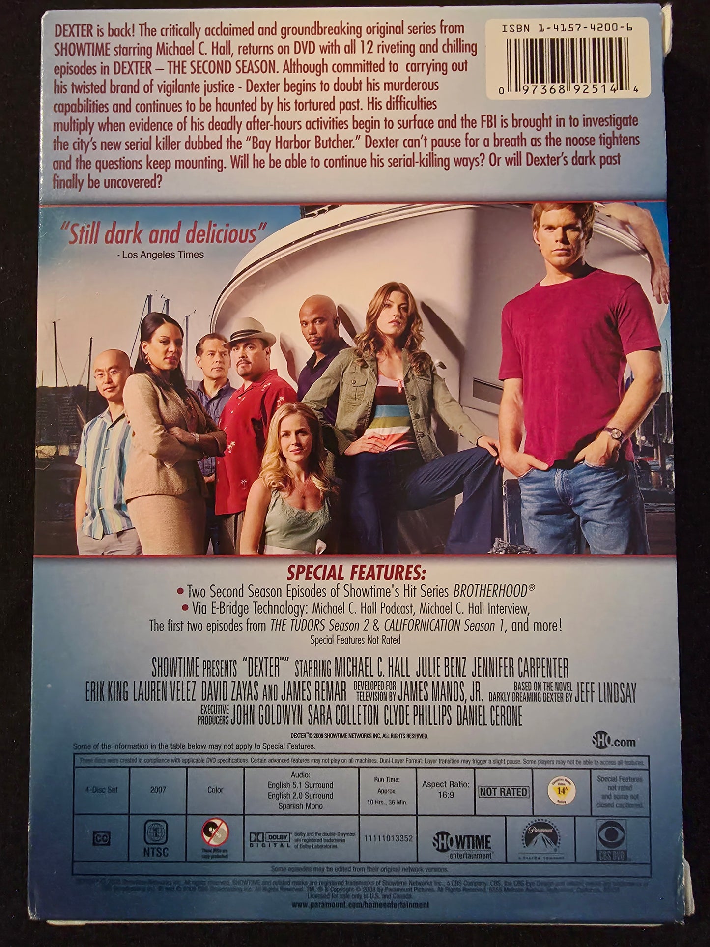 Dexter - The Complete Second Season (DVD, 2008, 4-Disc Set)