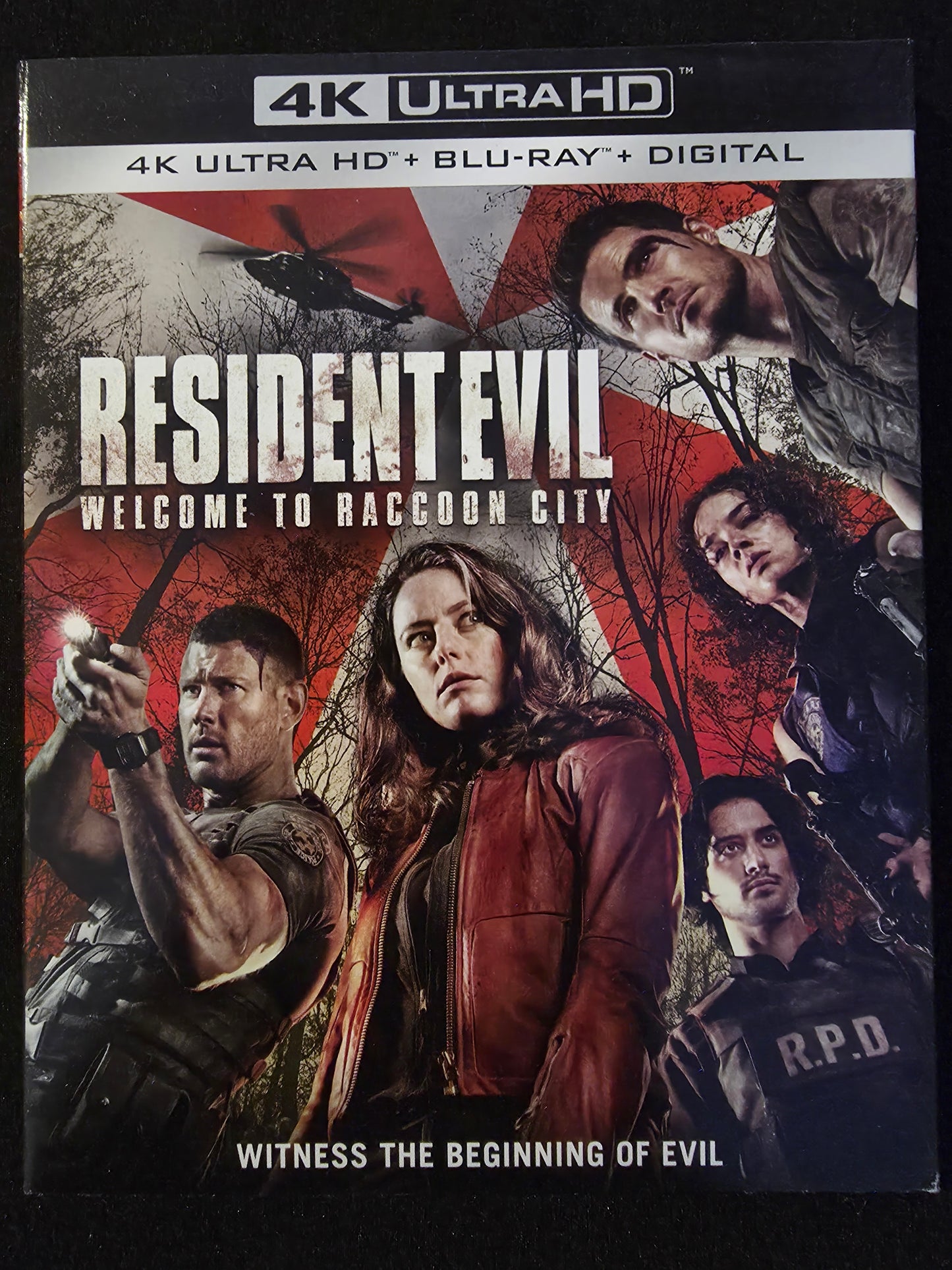 4K ULTRA HD Resident Evil Welcome To Raccoon City + Blu-Ray SlipCover Rare OOP
