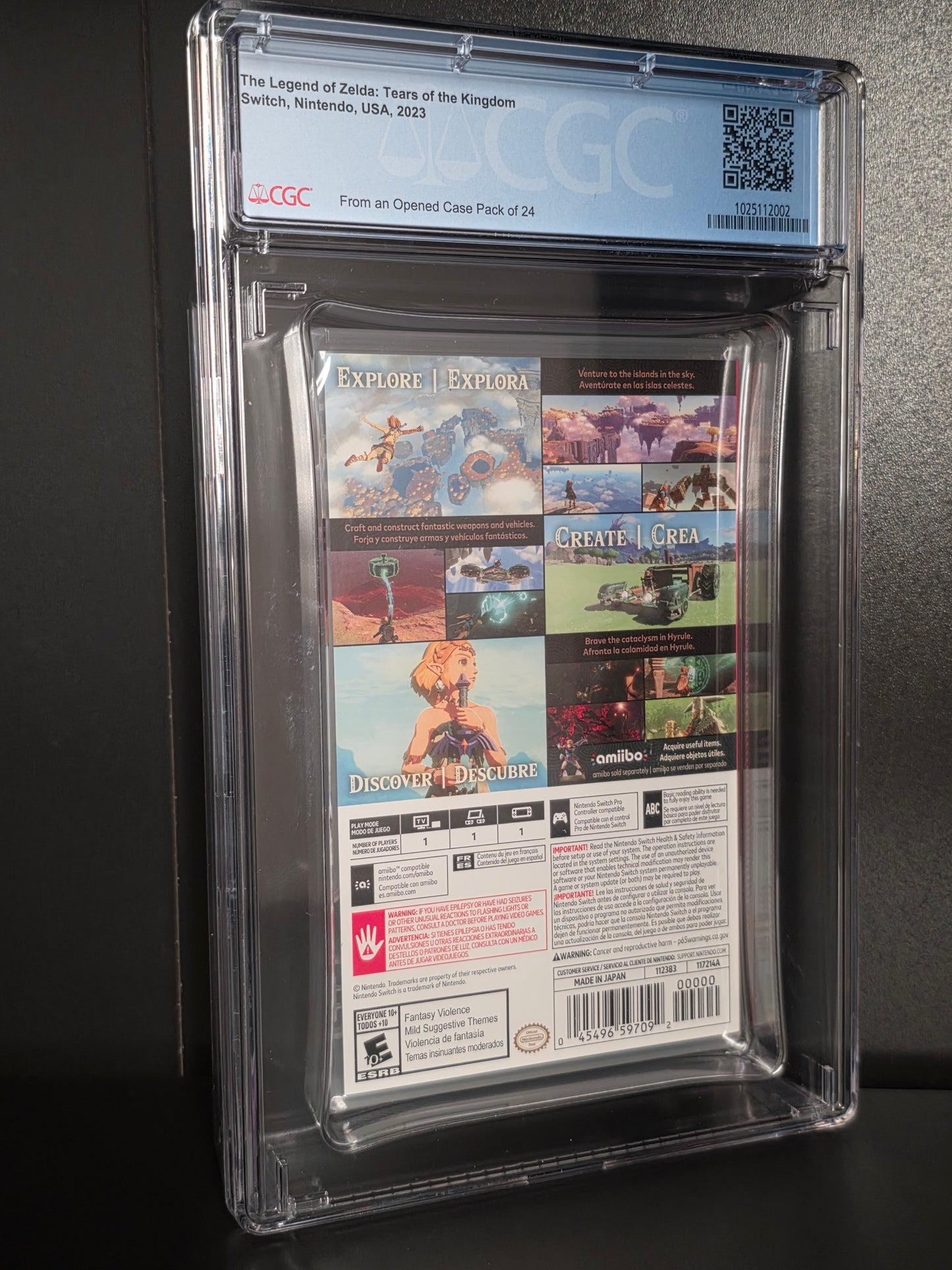 Zelda Tears of the Kingdom Nintendo Switch Sealed 1st Print CGC 10 A++ Graded