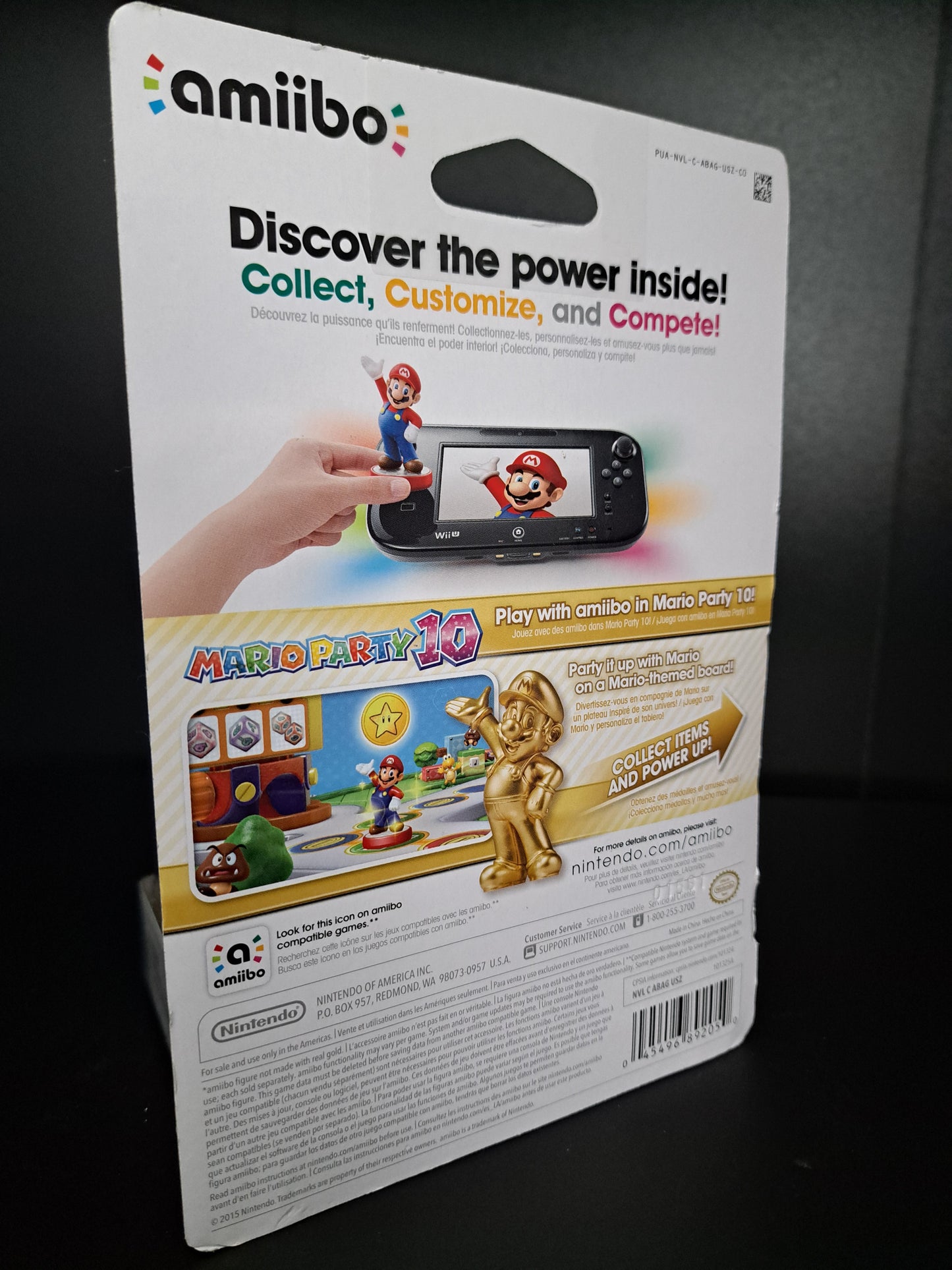 Nintendo Amiibo Mario Figure Gold Edition