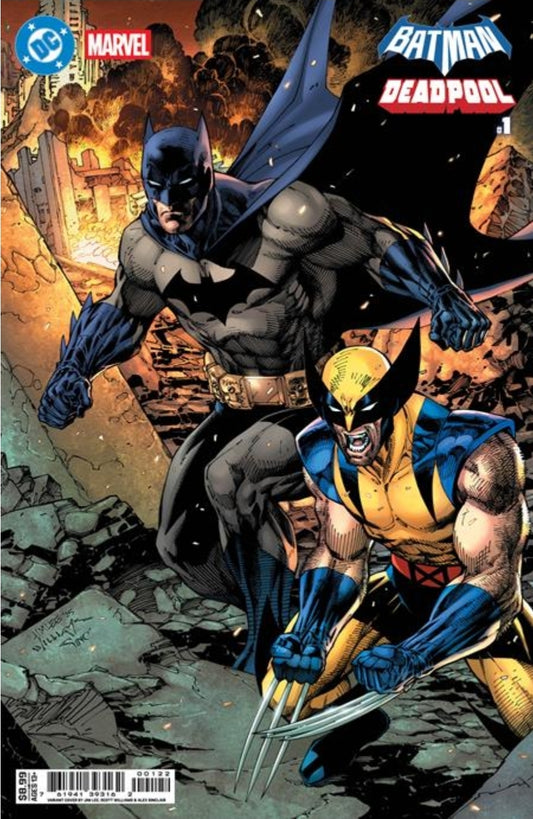 DC MARVEL BATMAN DEADPOOL #1 (ONE SHOT)  JIM LEE BATMAN WOLVERINE CARD STOCK VAR