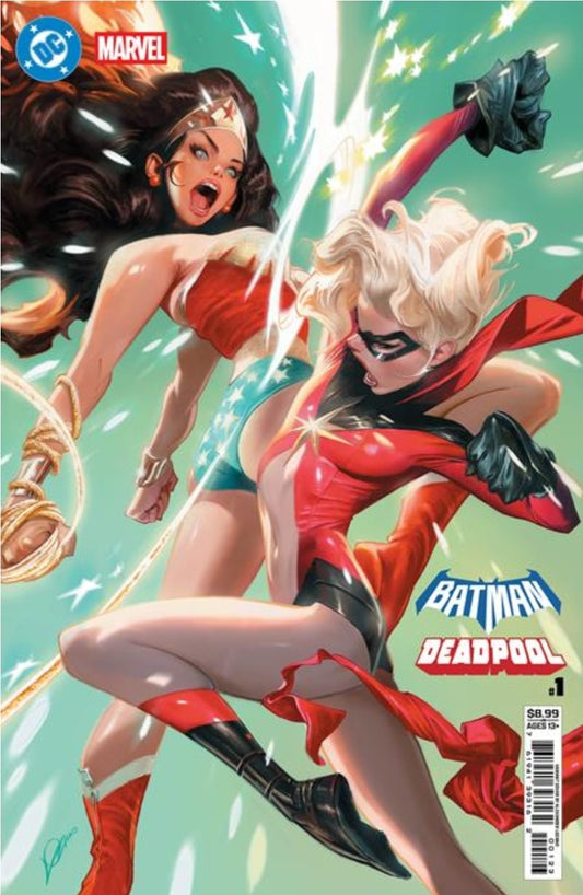 DC MARVEL BATMAN DEADPOOL #1 (ONE SHOT)  ALEXANDER LOZANO WONDER WOMAN MS MARVEL CARD STOCK VAR